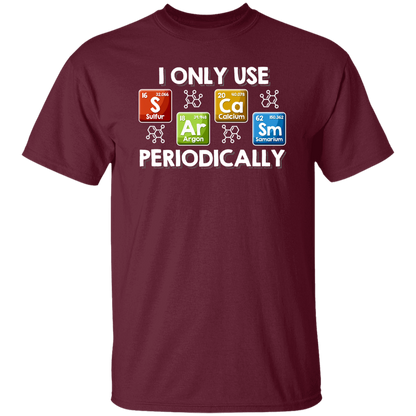 I Only Use Sarcasm Periodically Chemical Element Printing Funny Science Teacher Vintage T-Shirt