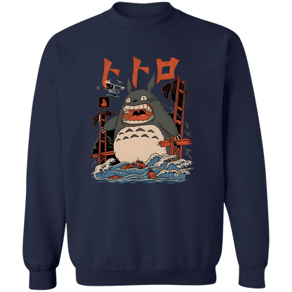 Anime Totoro G180 Gildan Crewneck Pullover Sweatshirt - maria