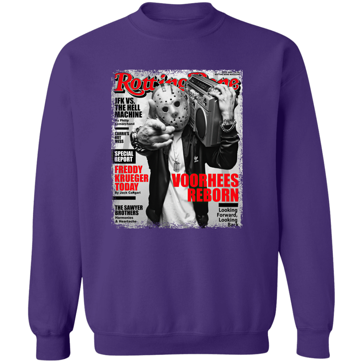 Rotting Bone Issue 002 Voorhees Reborn Halloween Unisex Vintage T-Shirt - SWEATSHIRT