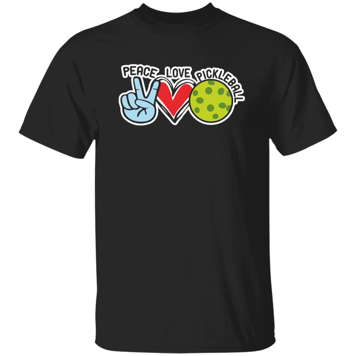 Peace Love Pickleball Design Unisex Vintage T-Shirt