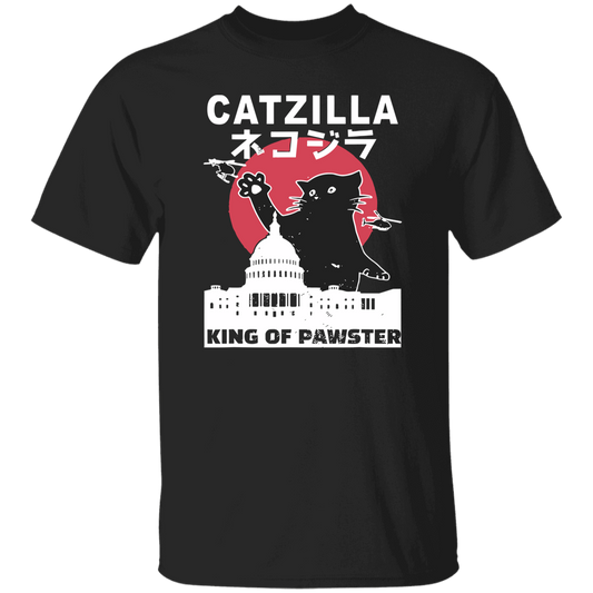 Catzilla Japanese Sunset Style Vintage T-Shirt, Cat Lover Shirt, Black Cat Shirt, Funny Movie Shirt, Gift Tee For You And Your Family	G500 5.3 oz. T-Shirt