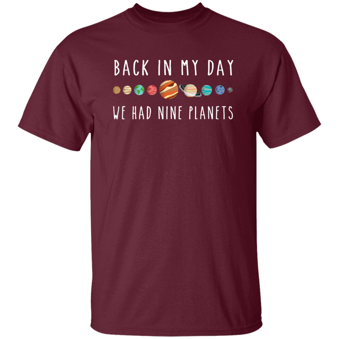 Back In My Day We Had Nine Planets Teacher Vintage T-Shirt