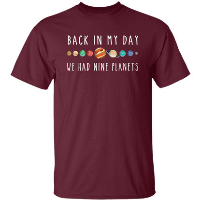 Back In My Day We Had Nine Planets Teacher Vintage T-Shirt