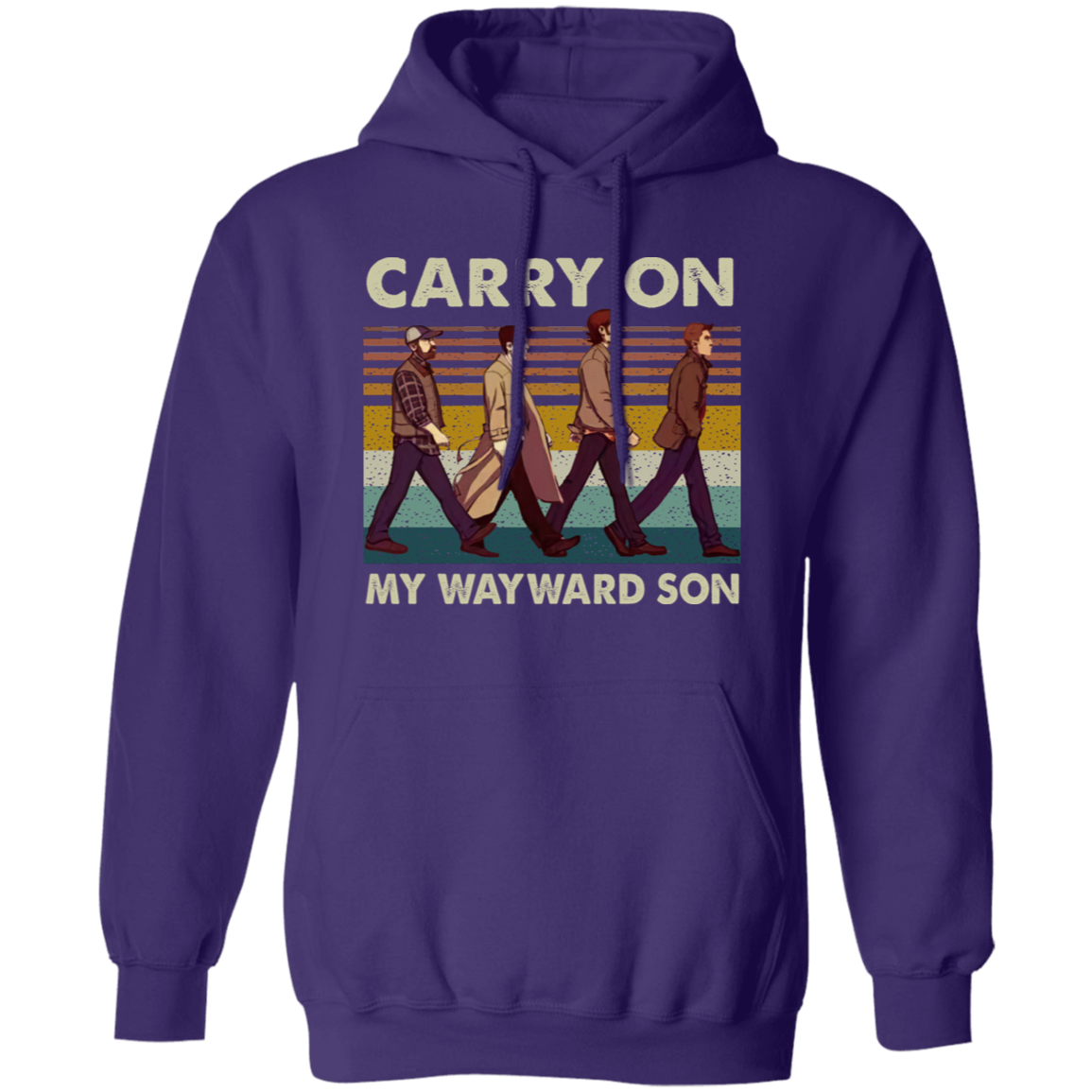 Supernatural Carry On My Wayward Son Vintage Gildan Pullover Hoodie - 98033316