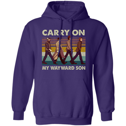 Supernatural Carry On My Wayward Son Vintage Gildan Pullover Hoodie - 98033316