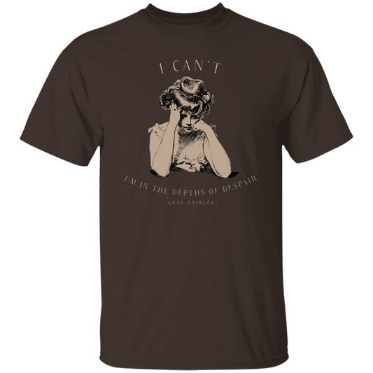 I Can't I'm In The Depths Of Despair Literature Teacher Vintage Unisex  T-Shirt - letter