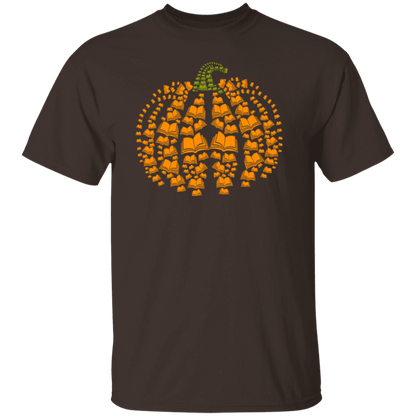 Halloween Pumpkins And Books Teacher T-Shirt - lapicta