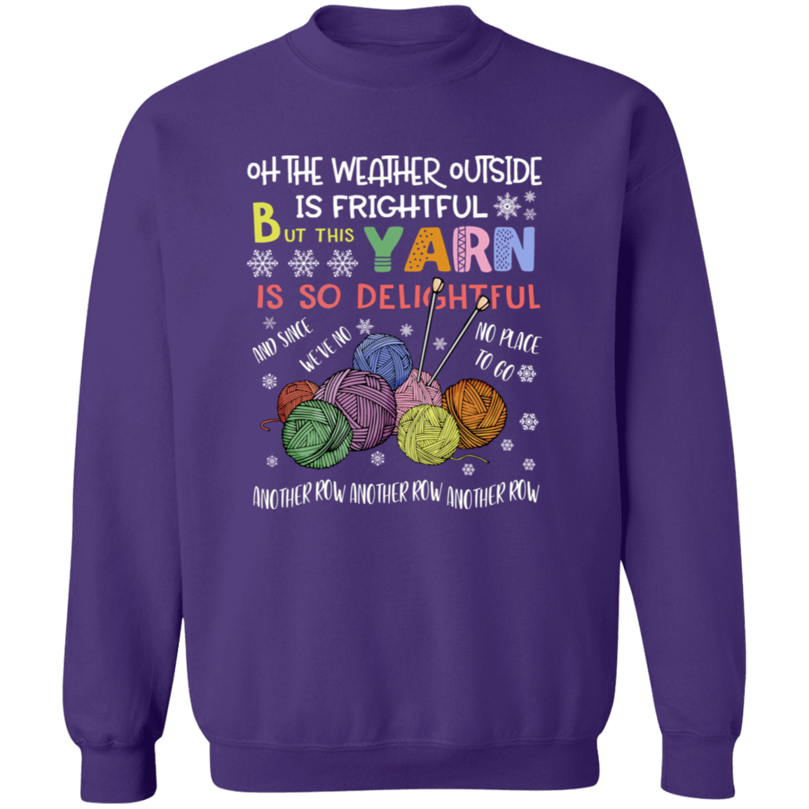 Oh The Weather Outside Is So Delightful for Christmas Vintage Pullover Sweatshirt