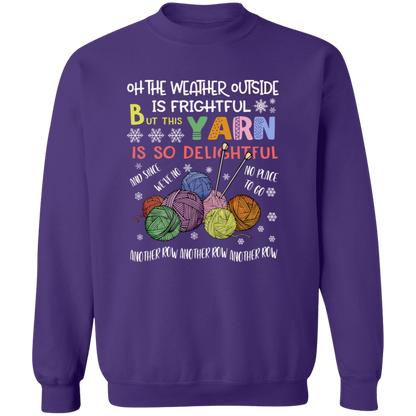 Oh The Weather Outside Is So Delightful for Christmas Vintage Pullover Sweatshirt