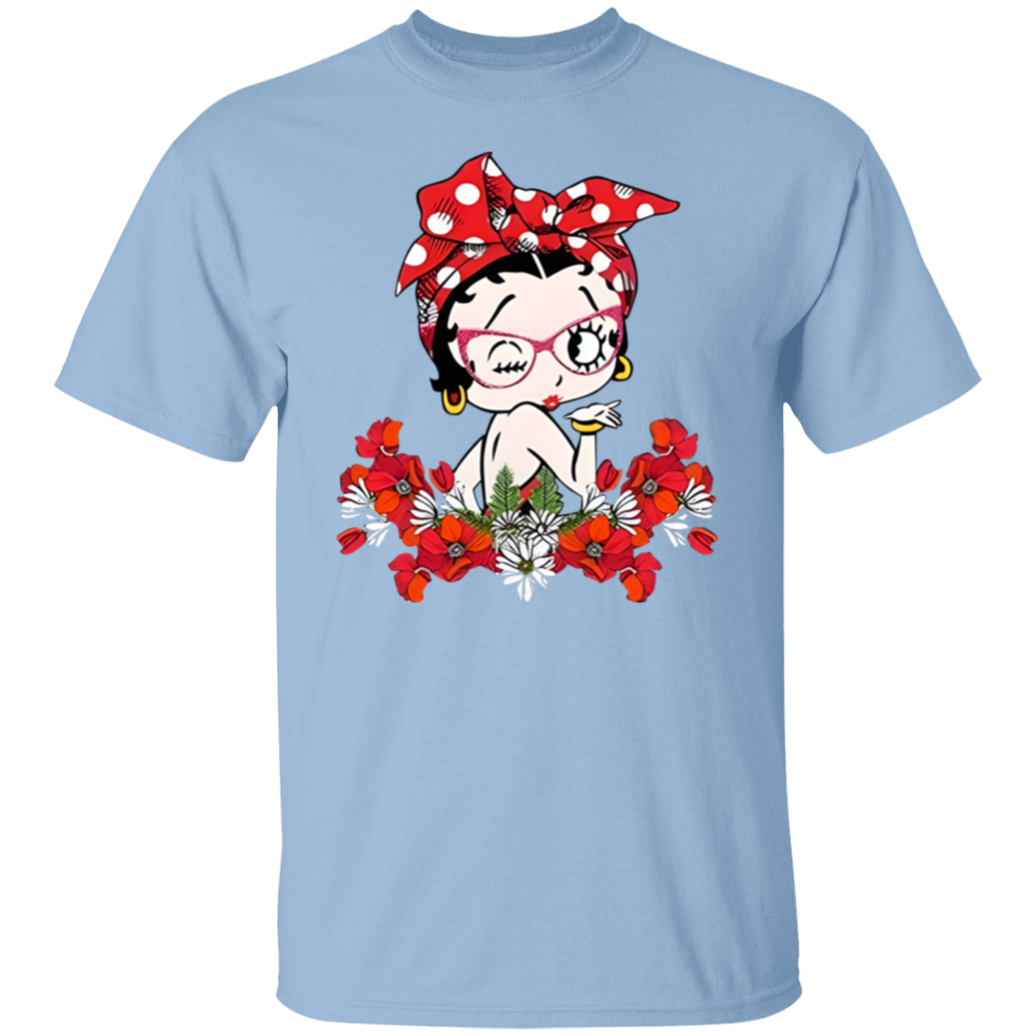 Betty Boop Flower  T-Shirt - leleart
