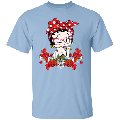 Betty Boop Flower  T-Shirt - leleart