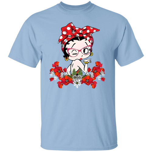 Betty Boop Flower  T-Shirt - leleart