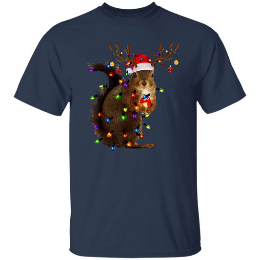 Christmas Squirrels Teacher Vintage T-Shirt, Christmas Shirt, Squirrels Gift, Squirrels Gift Shirt, Santa Squirrels Shirt	G500 5.3 oz. T-Shirt