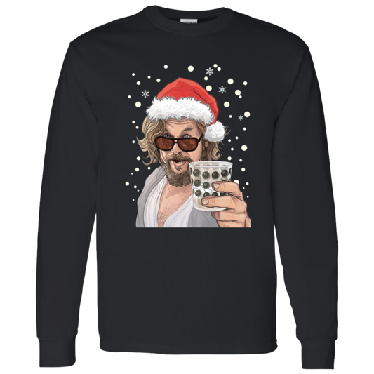 The Big Lebowski Dude Christmas Vintage G540 LS T-Shirt 5.3 oz. - lucy - 96180146