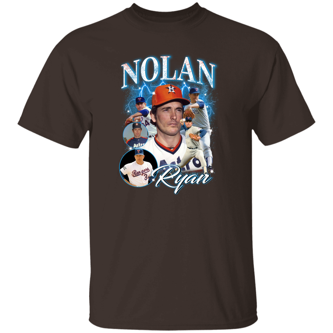 G500 5.3 oz. T-Shirt Nolan Ryan Collage 90's Vintage T-Shirt