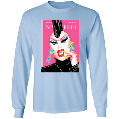 G540 LS T-Shirt 5.3 oz. The New Yorker Magazine Cover The Look Of Pride By Sasha Velour Unisex T-Shirt