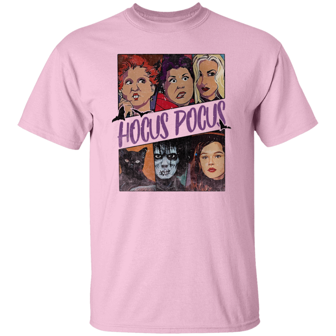 G500 5.3 oz. T-Shirt Retro Hocus Pocus Characters Vintage T-Shirt