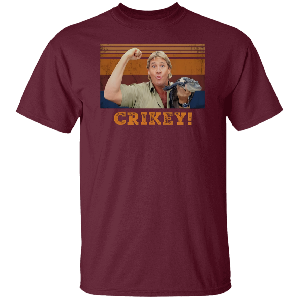 Steve Irwin Animal Lover Crikey Black T-Shirt - leleart