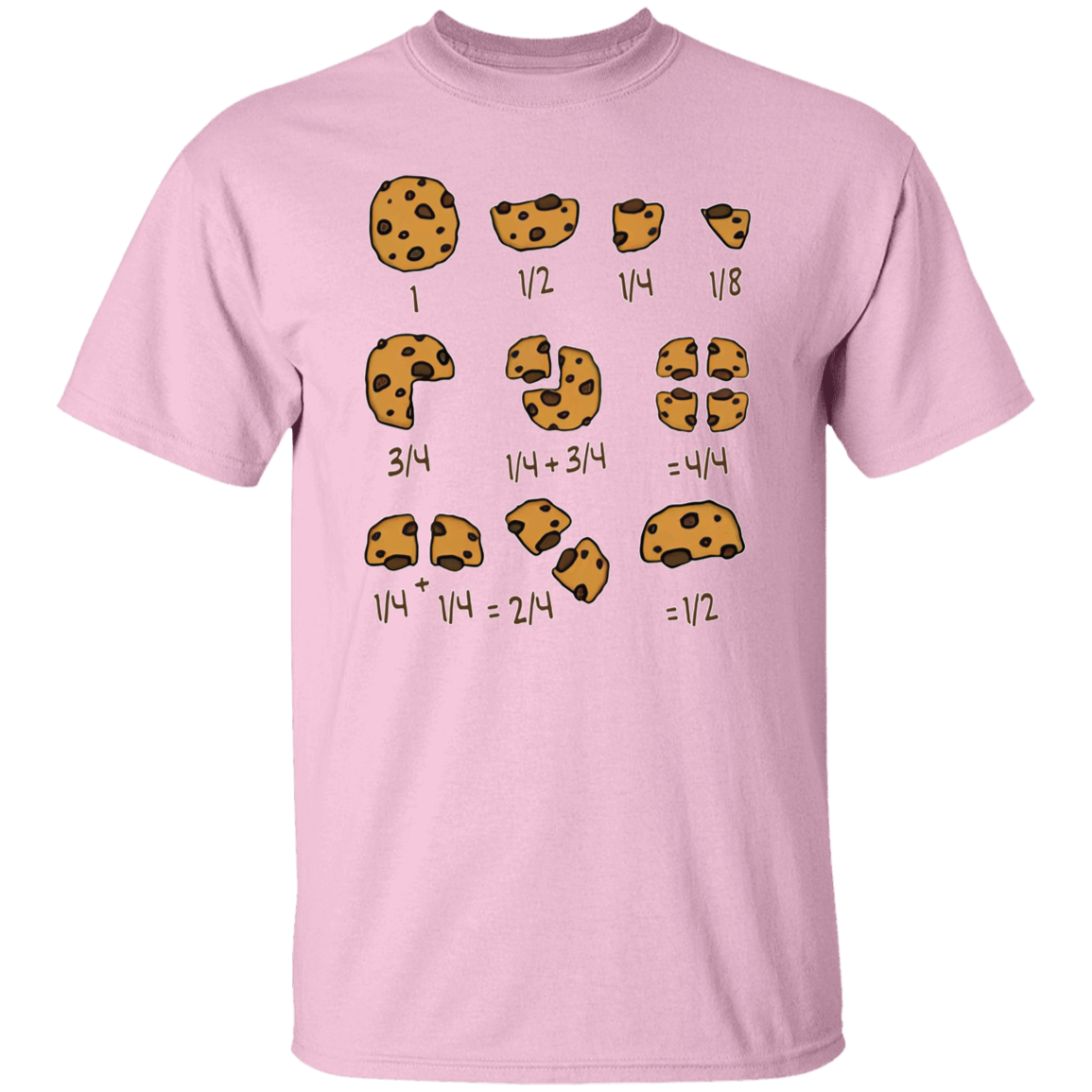 Cookie Fractional Numbers Math Teacher T-Shirt - CDCraft