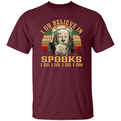 The Cowardly Lion I Do Believe In Spooks Vintage T-Shirt