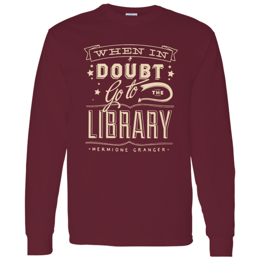When In Doubt Go To The Library Hermione Granger Teacher T-Shirt - LONG SLEEVE