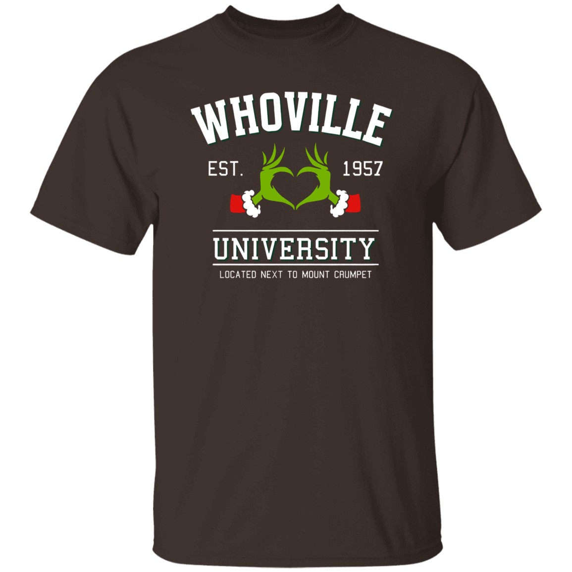 Whoville University Located Next To Mount Crumpet Funny Christmas Teacher Vintage T-Shirt