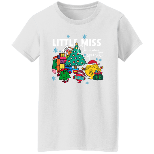 Little Miss Christmas Teacher Vintage G500L Ladies' 5.3 oz. T-Shirt - letter - WOMEN