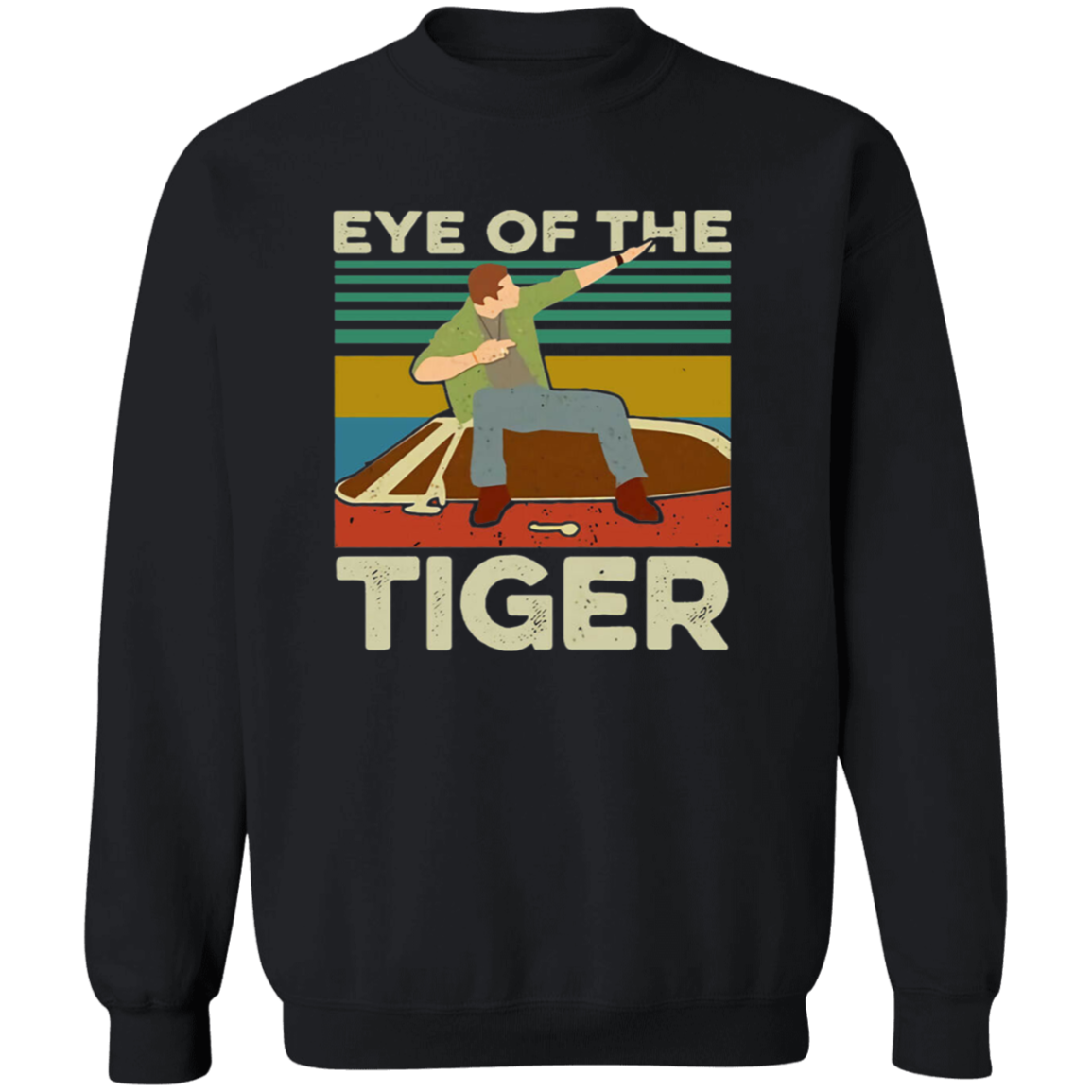 Eye Of The Tiger Vintage  Crewneck Pullover Sweatshirt