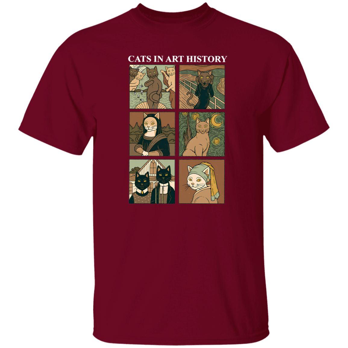 Cat In Art History Teacher Vintage T-Shirt