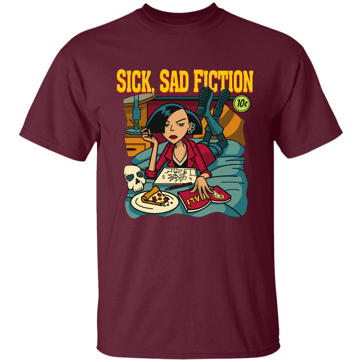 G500B Youth 5.3 oz 100% Cotton T-Shirt Sick Sad Fiction - Jane Lane Classic T-Shirt
