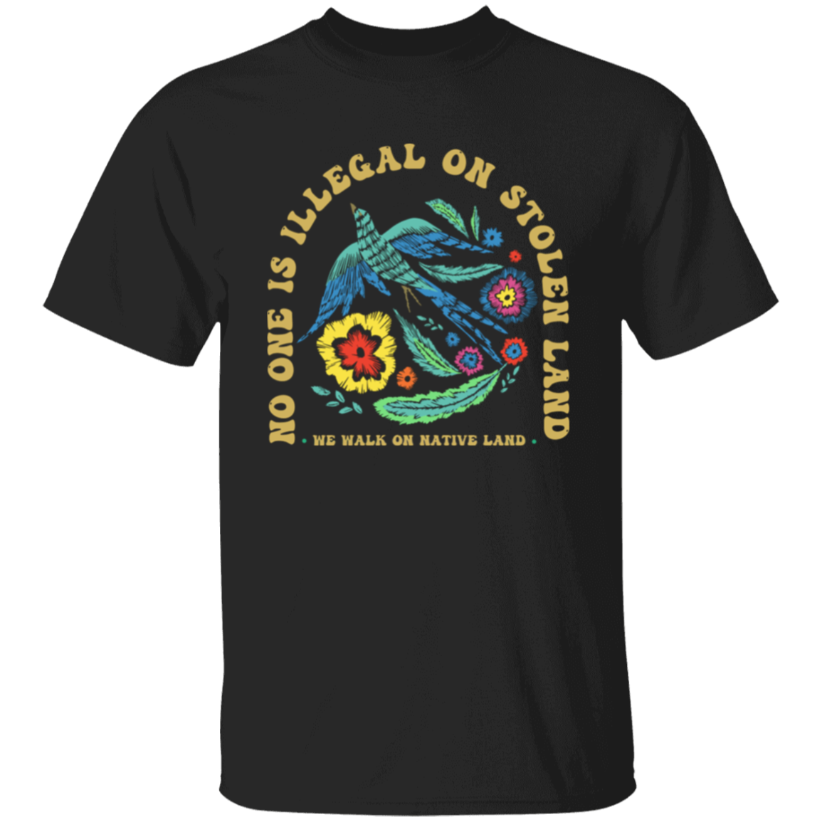 No One Is Illegal On Stolen Land T-Shirt - ID18092407