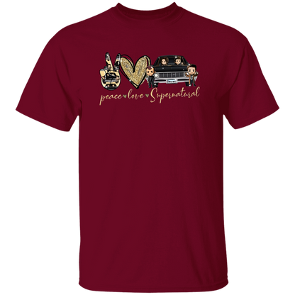 Supernatural Chibi Peace Love Design For Fans Of Supernatural T-Shirt