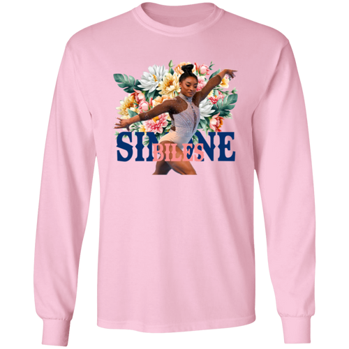Simone Biles Floral Vintage T-Shirt - ID05082410 - LONG SLEEVE