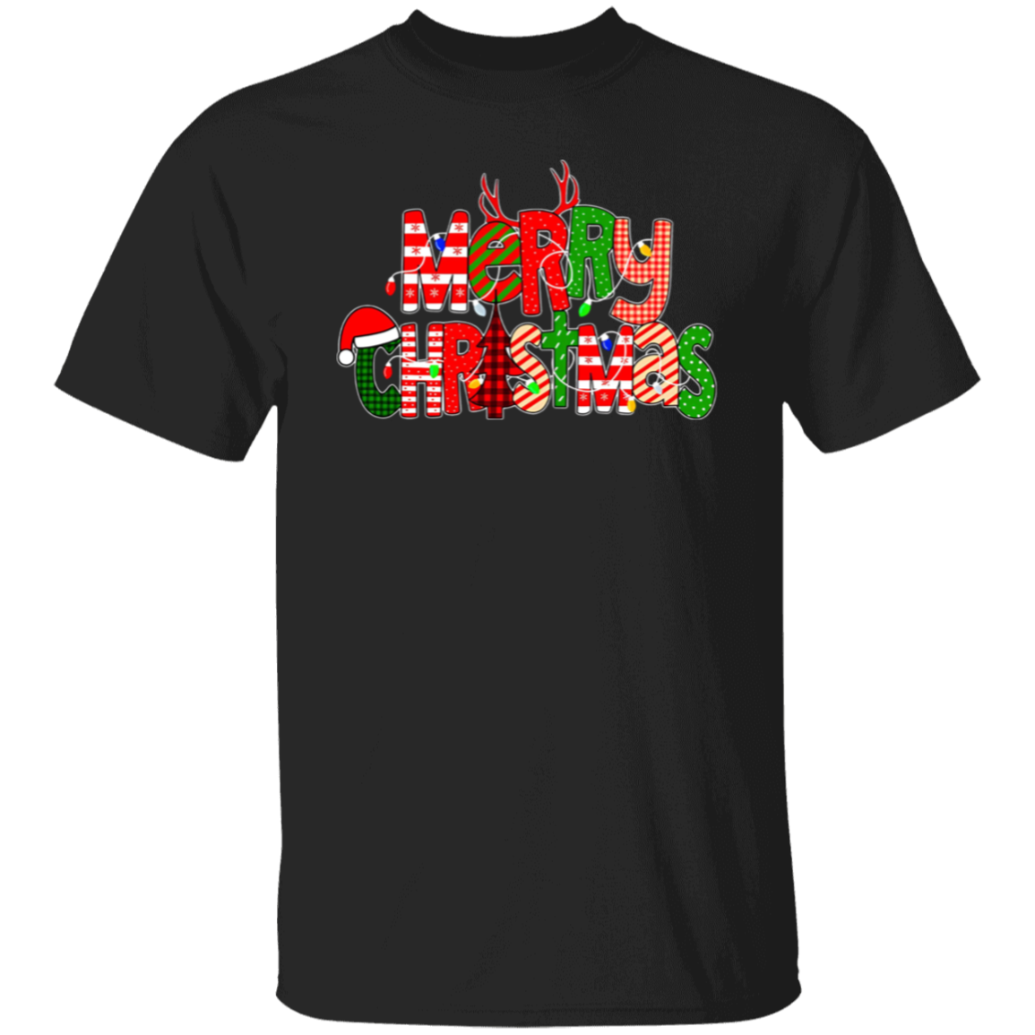 Merry Christmas With Rich Pattern Teacher T-Shirt - lapicta