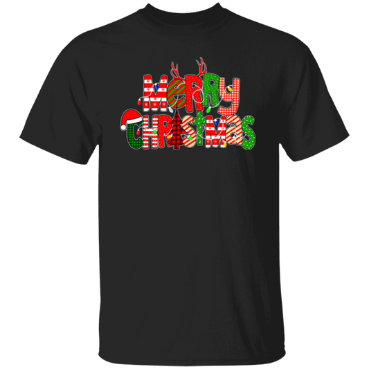 Merry Christmas With Rich Pattern Teacher T-Shirt - lapicta