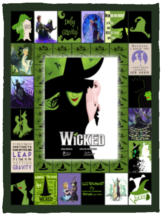 Wicked Fleece Blanket, Premium Sherpa Blanket, Wicked Blanket, Musical Quilt, Wicked Musical Blanket	VPS Cozy Plush Fleece Blanket - 30x40