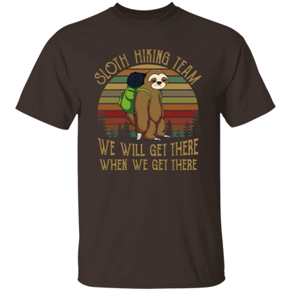 Sloth Hiking Team We Will Get There Funny Vintage Unisex  T-Shirt - lucy - 93821528