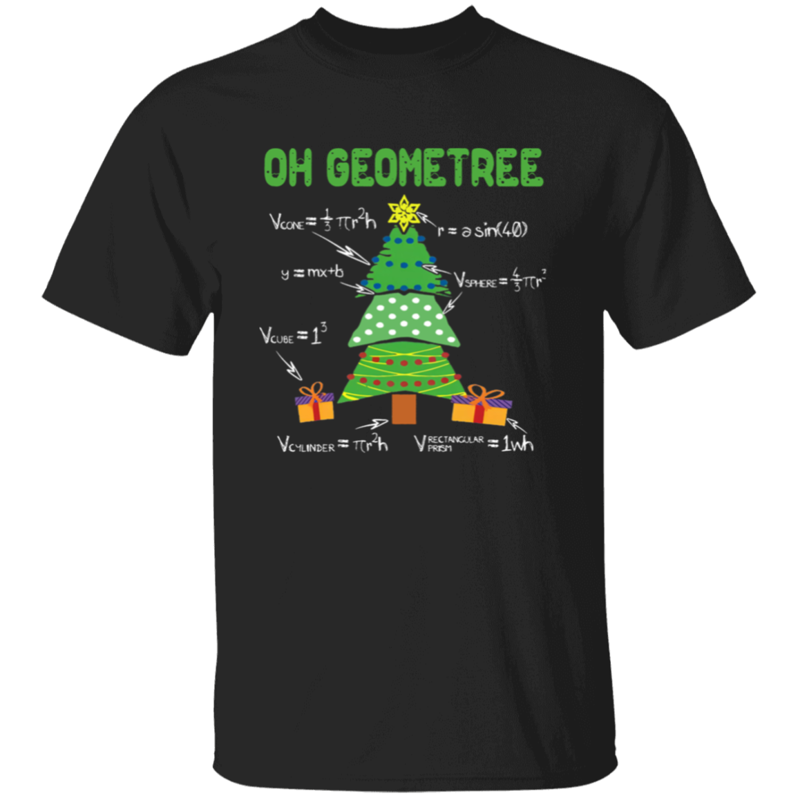 Oh Geometree Christmas Vintage Unisex  T-Shirt - letter