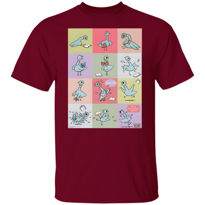 Pigeon Reading Shirt, Funny Book Lover Teacher Tee, Mo Willems Inspired Back to School T-Shirt