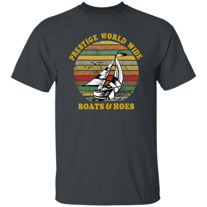 Prestige world wide Boats and Hoes Retro Vintage T-Shirt, Step Brothers Shirt, Boats n Hoes Shirt, Gift Tee For You And Family	G500 5.3 oz. T-Shirt
