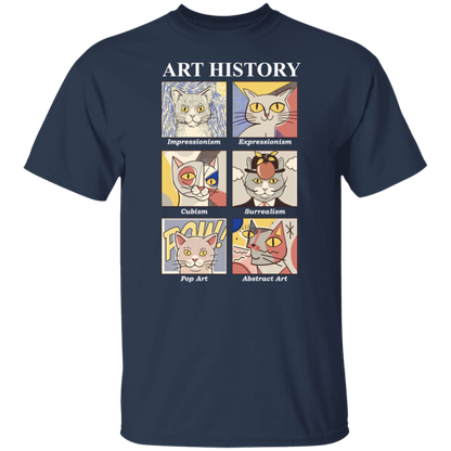 Art History Cat Teacher Vintage Unisex T-Shirt - letter