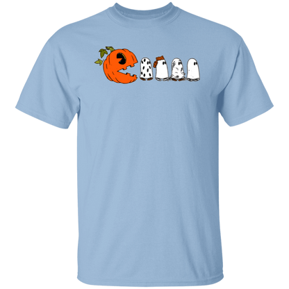 Pumpkin Ghost Pacman T-Shirt - lapicta