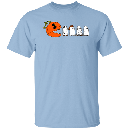 Pumpkin Ghost Pacman T-Shirt - lapicta