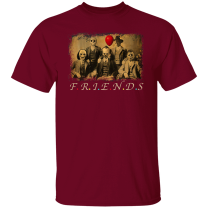 riends Horror Five Characters Squad – Funny Halloween Movie T-Shirt - leleart