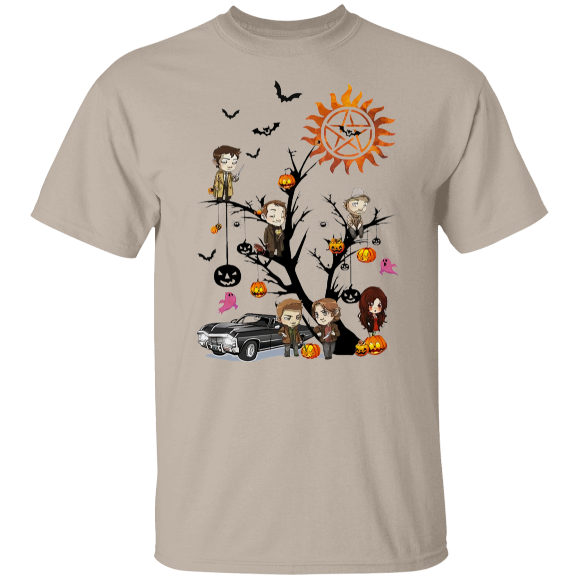 Supernatural Tree Halloween  T-Shirt - leleart