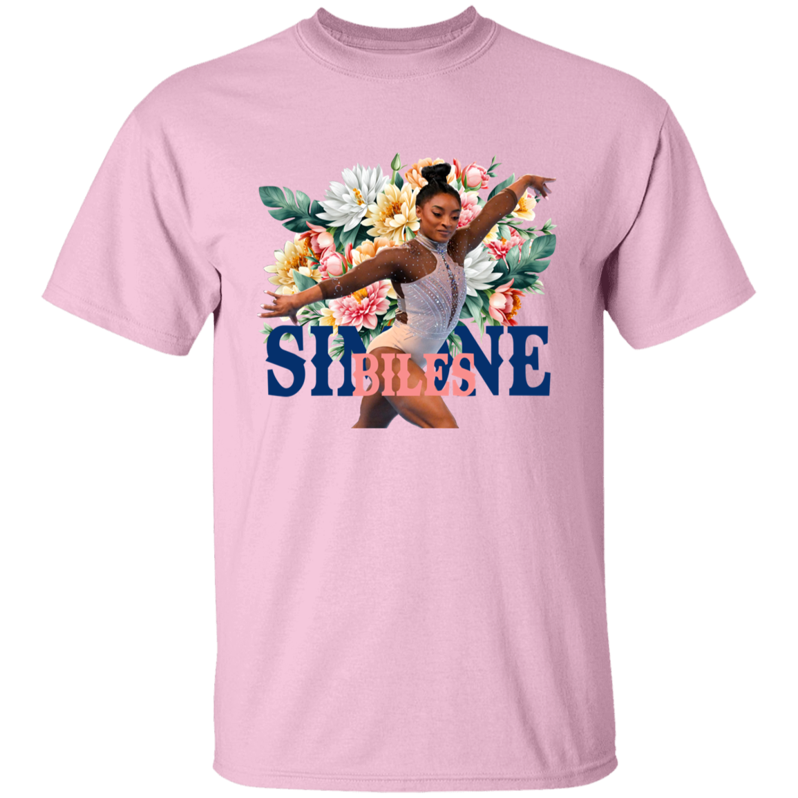 Simone Biles Floral Vintage T-Shirt - ID05082410