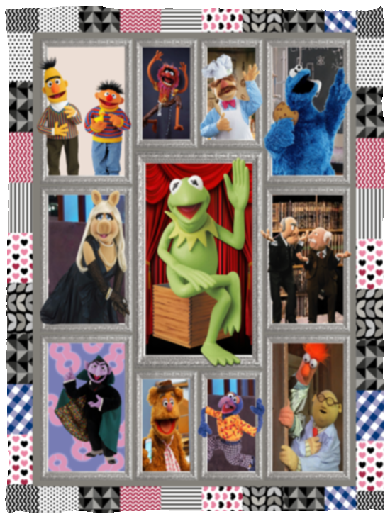 Muppet Show Characters Fleece Blanket, Premium Sherpa Blanket, Comedy Film Blanket, The Muppets Blanket, Muppet Blanket	VPS Cozy Plush Fleece Blanket - 30x40