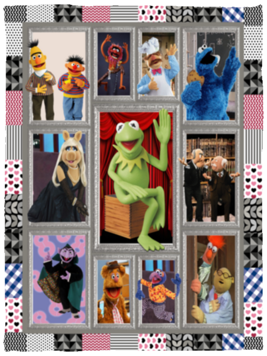 Muppet Show Characters Fleece Blanket, Premium Sherpa Blanket, Comedy Film Blanket, The Muppets Blanket, Muppet Blanket	VPS Cozy Plush Fleece Blanket - 30x40
