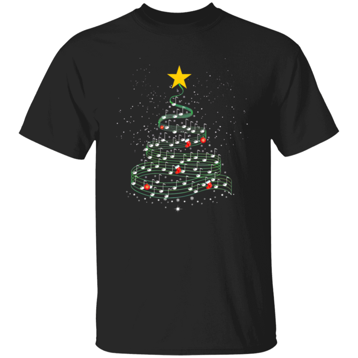 Music Note Christmas Tree Teacher Vintage Unisex  T-Shirt - letter