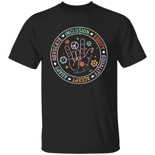 Sign Language Advocate Inclusion Valentine T-Shirt